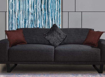Design Sofa 3 - Seater Living room Luxury Black Furniture Couches Sofas